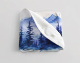 Velveteen Fleece Forest Blanket: Forest Serenity