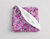 Floral Symphony in Pink and Magenta Velveteen Fleece Throw Blanket