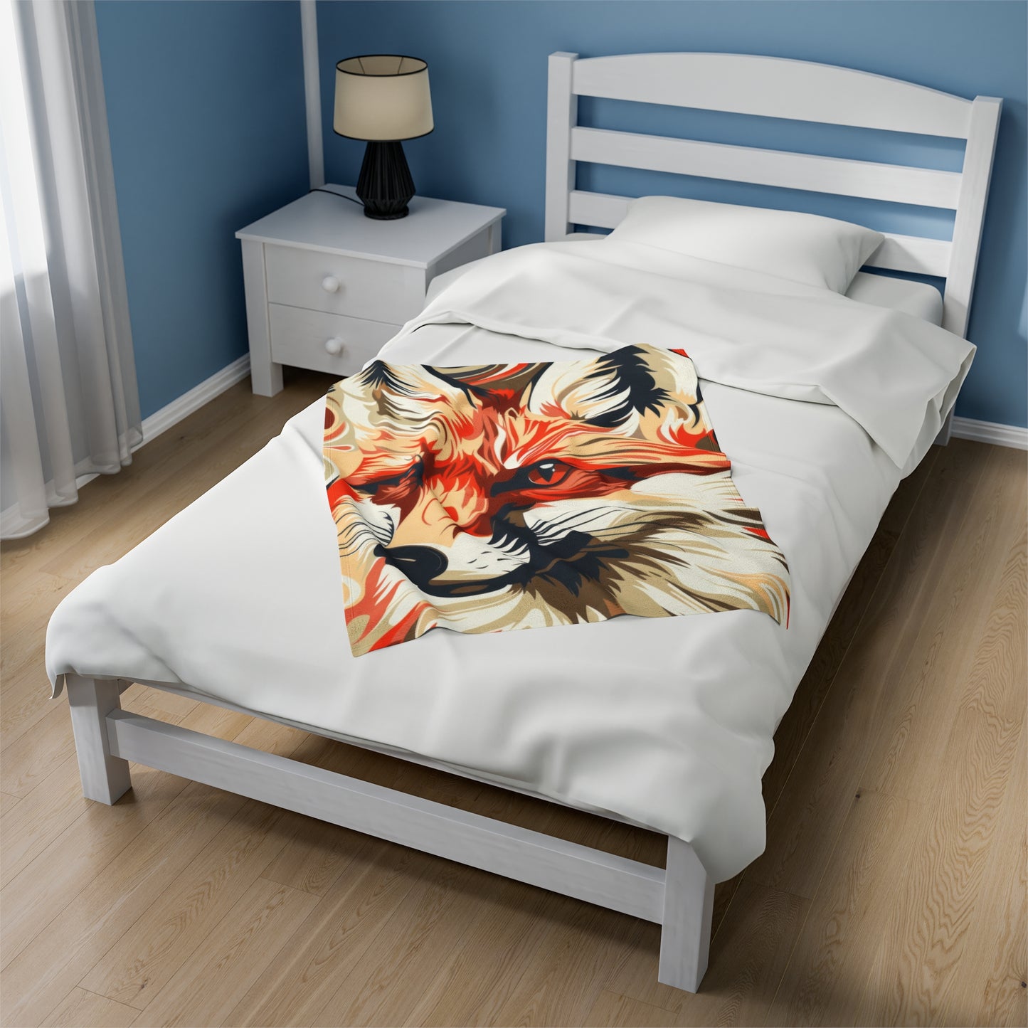 Artistic Fox Blanket – Cozy Wildlife Design in Vibrant Colors | Great Lakes Home Decor