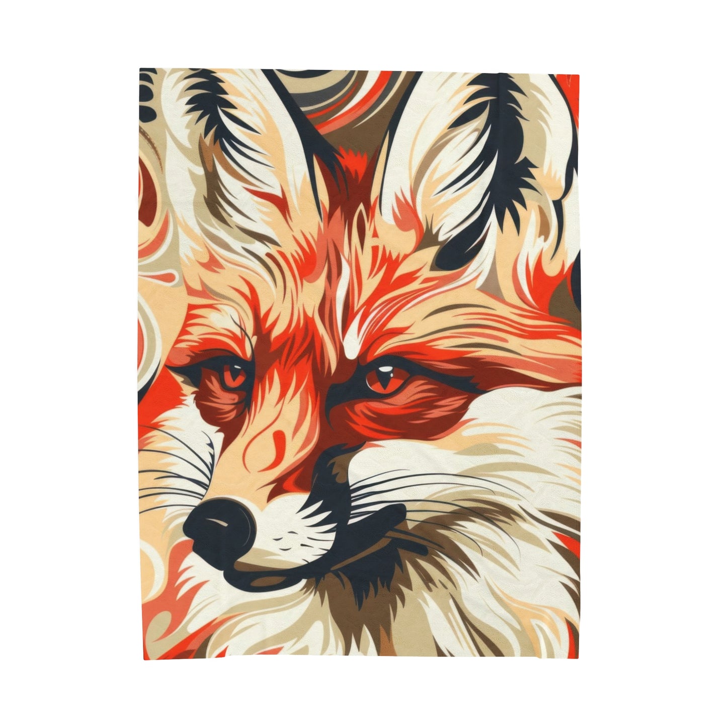Artistic Fox Blanket – Cozy Wildlife Design in Vibrant Colors | Great Lakes Home Decor