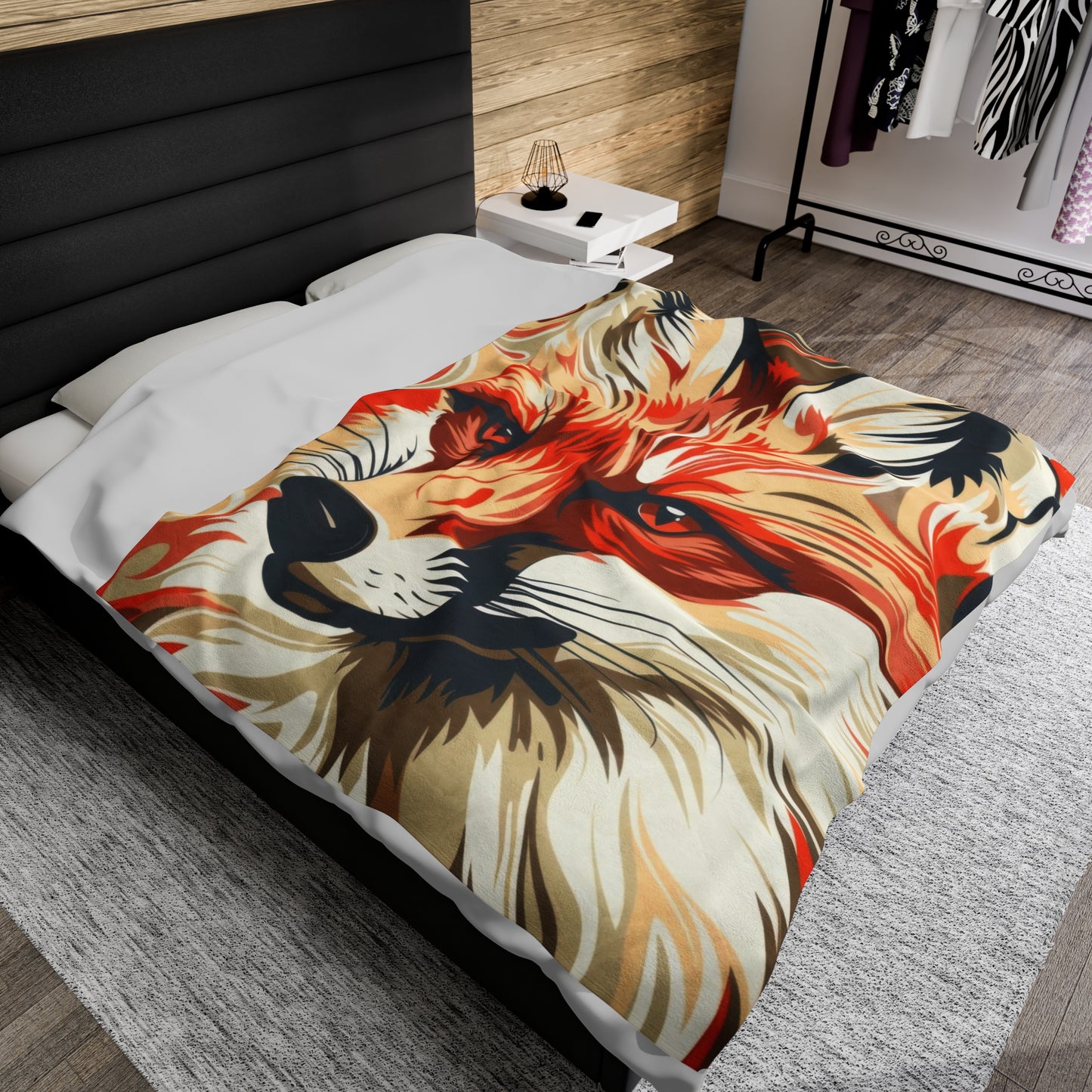 Artistic Fox Blanket – Cozy Wildlife Design in Vibrant Colors | Great Lakes Home Decor