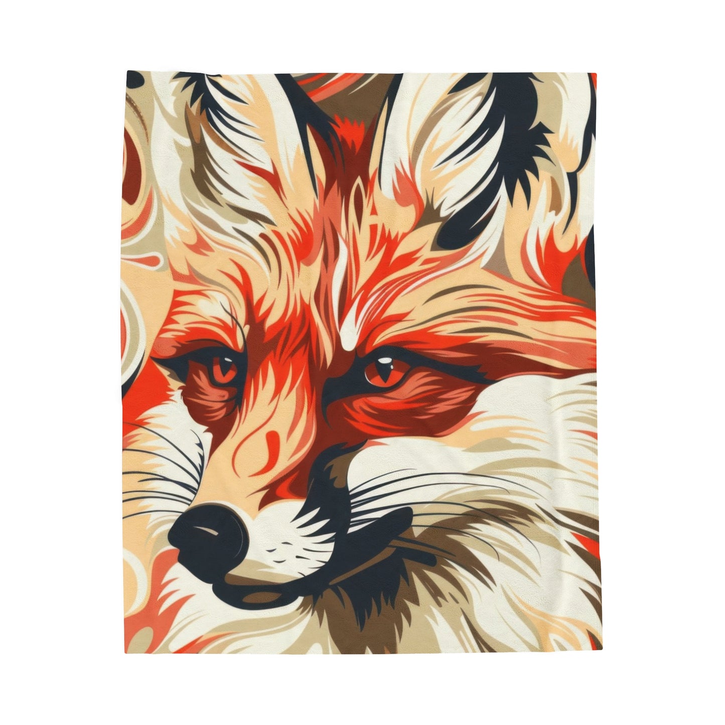 Artistic Fox Blanket – Cozy Wildlife Design in Vibrant Colors | Great Lakes Home Decor