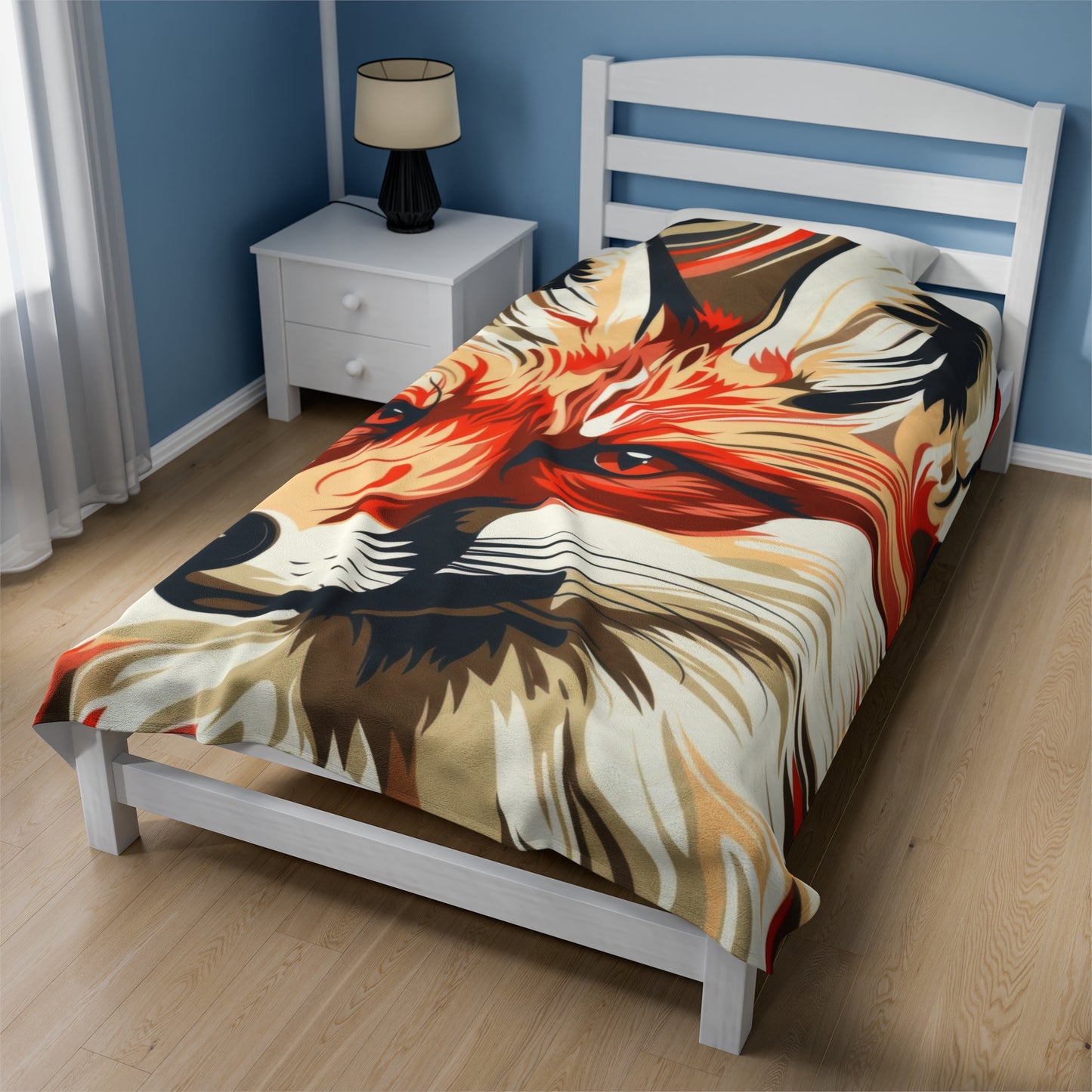 Artistic Fox Blanket – Cozy Wildlife Design in Vibrant Colors | Great Lakes Home Decor