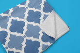 Blue Quatrefoil Throw Blanket