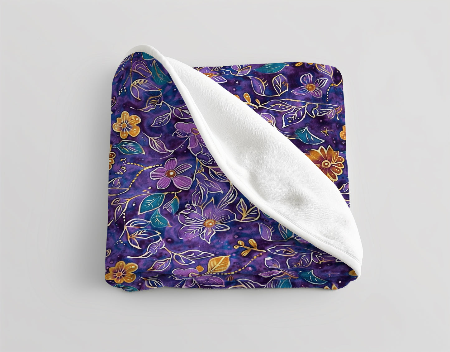 Purple Stellar Garden Velveteen Fleece Throw Blanket