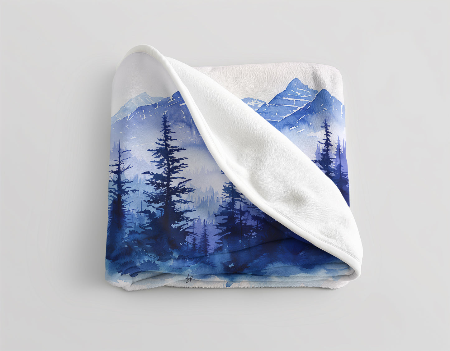 Velveteen Fleece Forest Blanket: Forest Serenity