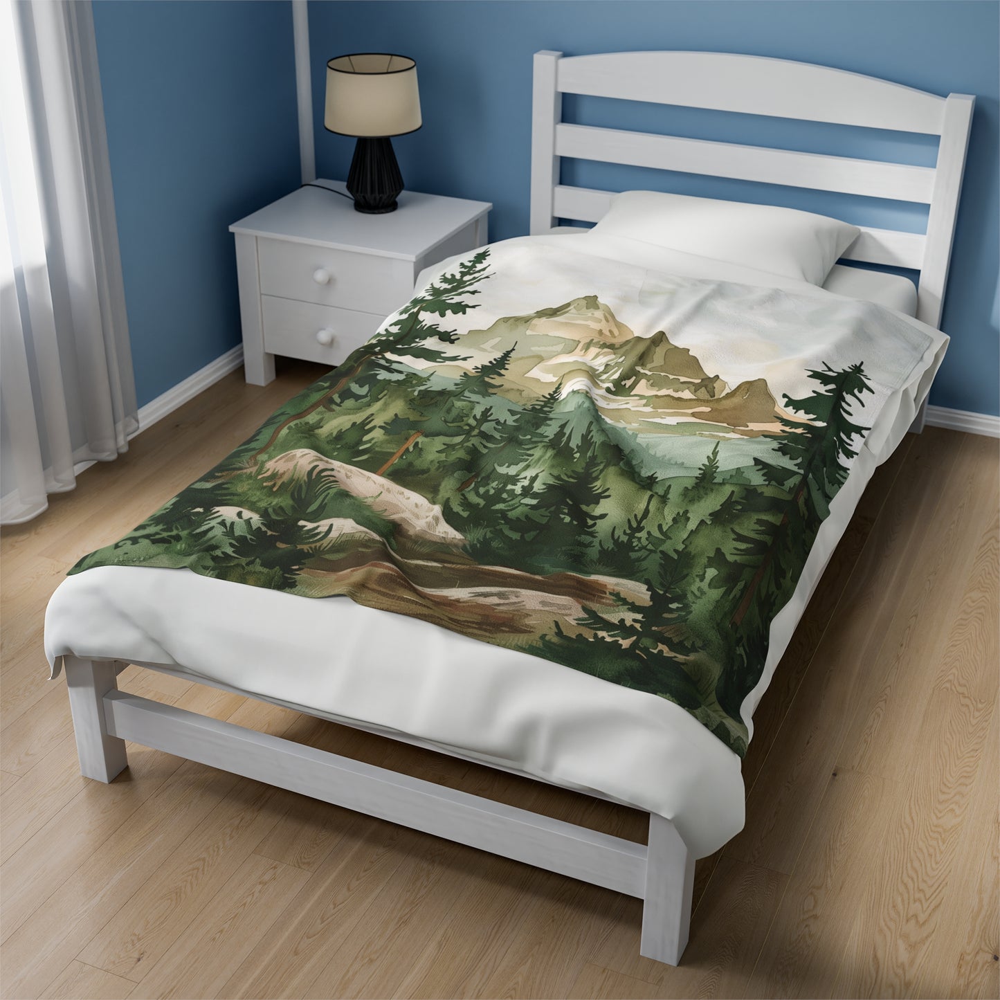 Velveteen Fleece Forest Blanket: Tranquil Forest