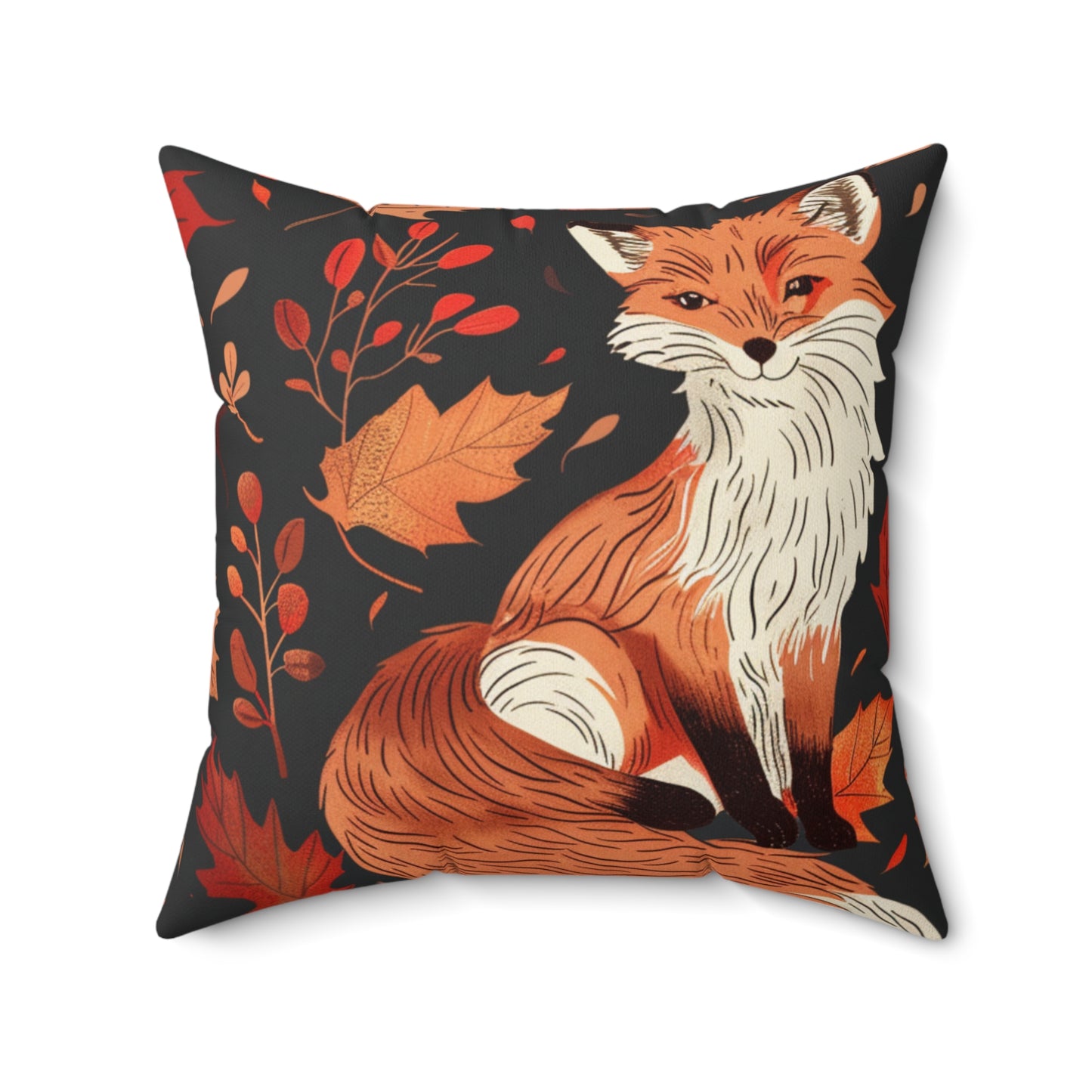 Double-Sided Fox Pillow – Autumn Charm and Nature Elegance | Great Lakes Home Decor