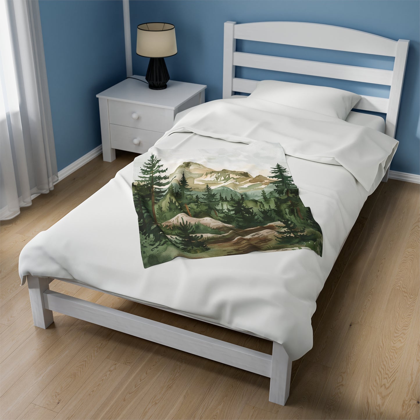 Velveteen Fleece Forest Blanket: Tranquil Forest