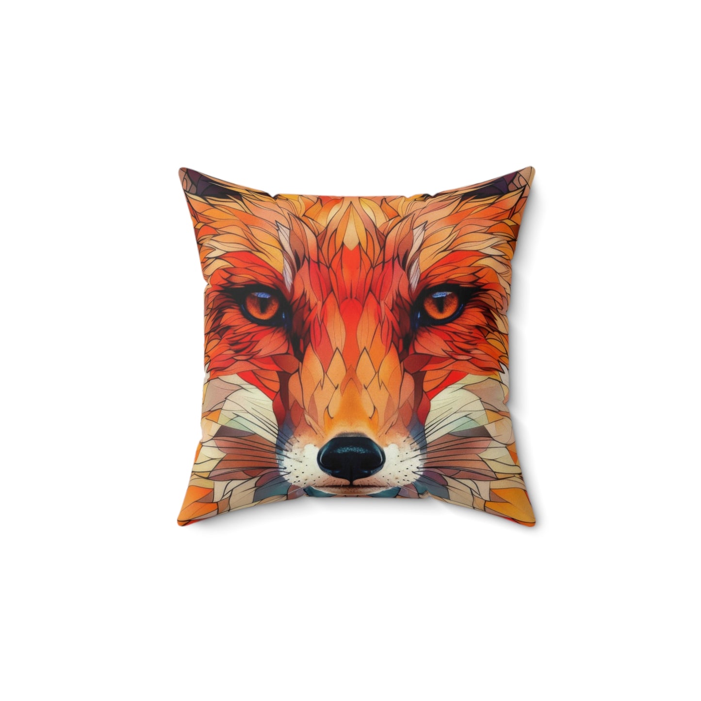 Double-Sided Artistic Fox Pillow – Vibrant Wildlife Design | Great Lakes Home Decor