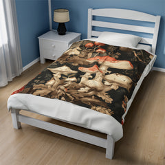 Velveteen Fleece Cottagecore: Mushroom Forest