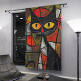 Abstract Cat Blackout Curtain