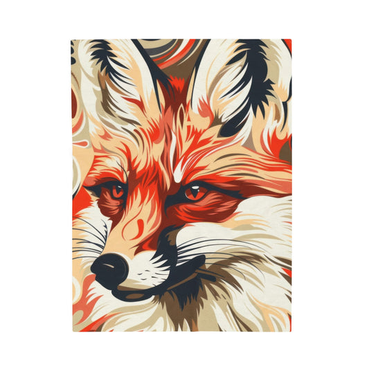 Artistic Fox Blanket – Cozy Wildlife Design in Vibrant Colors | Great Lakes Home Decor