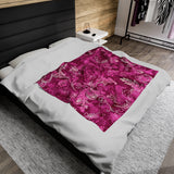 Magenta Majesty Velveteen Fleece Throw Blanket
