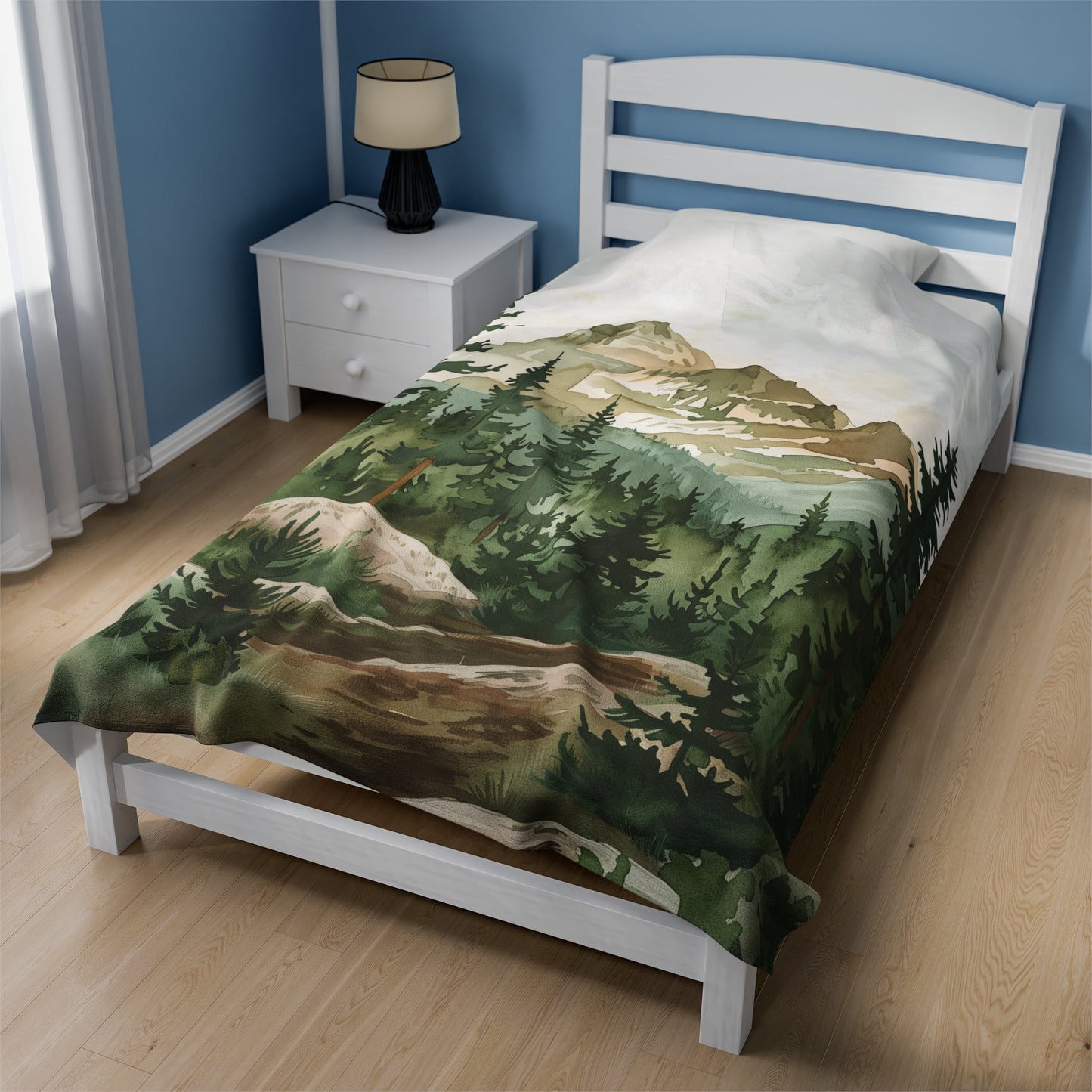 Velveteen Fleece Forest Blanket: Tranquil Forest