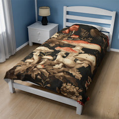 Velveteen Fleece Cottagecore: Mushroom Forest