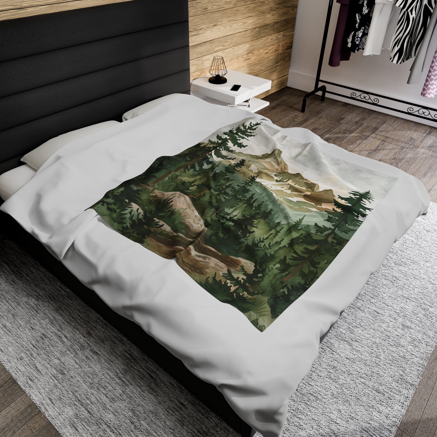 Velveteen Fleece Forest Blanket: Tranquil Forest