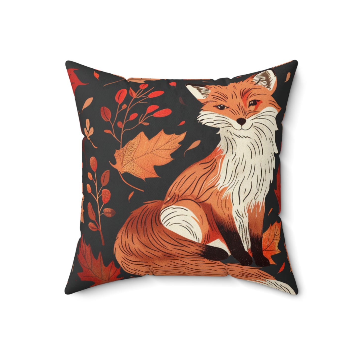 Double-Sided Fox Pillow – Autumn Charm and Nature Elegance | Great Lakes Home Decor