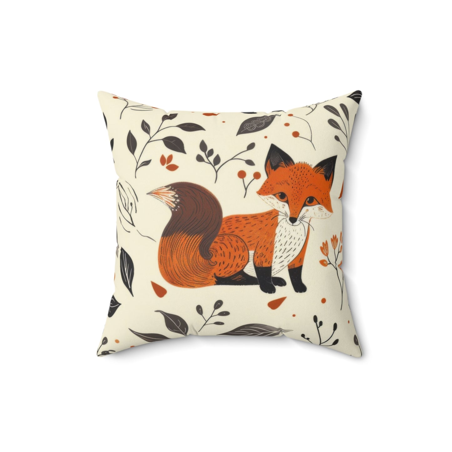 Double-Sided Fox Pillow – Autumn Charm and Nature Elegance | Great Lakes Home Decor