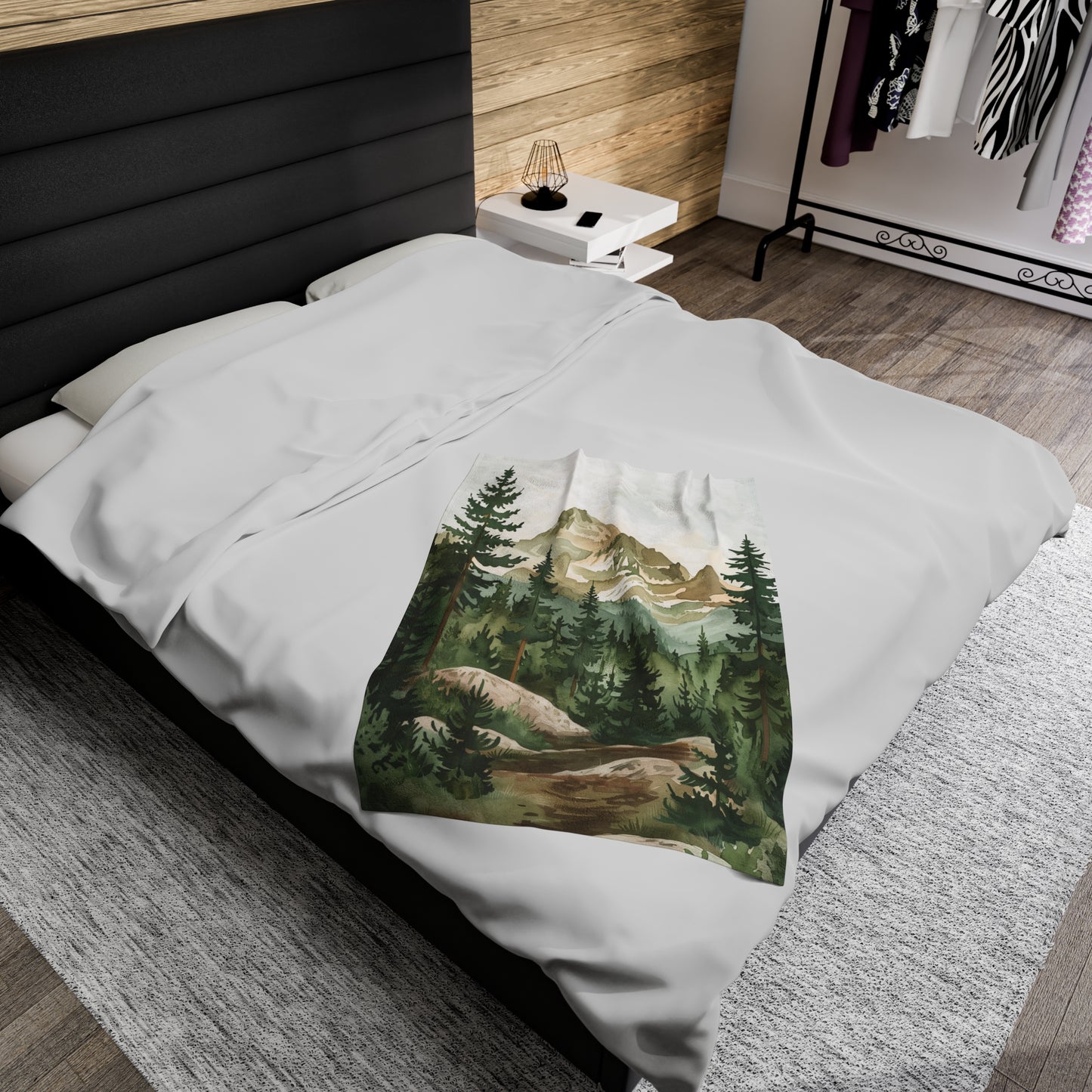 Velveteen Fleece Forest Blanket: Tranquil Forest