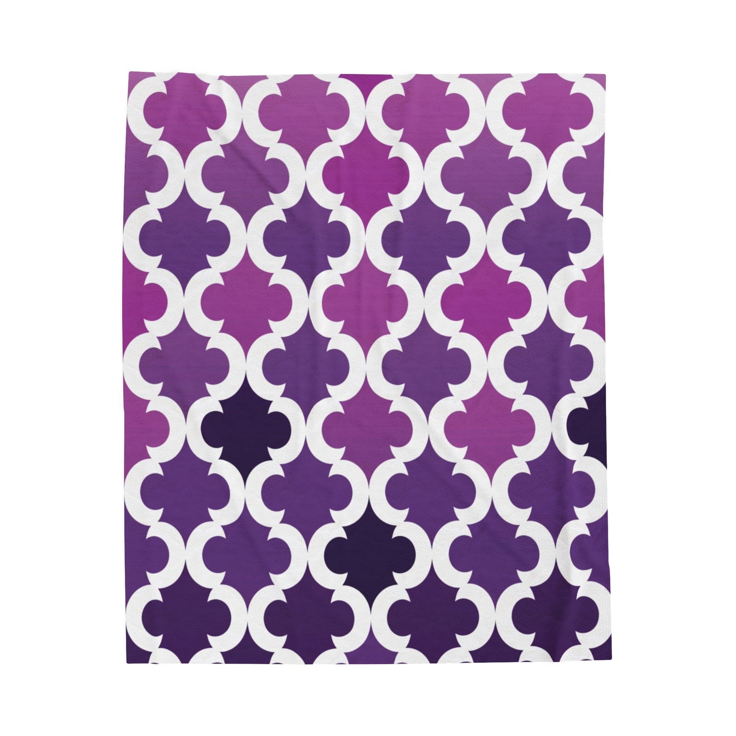 Purple Quatrefoil Throw Blanket