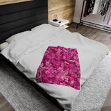 Magenta Majesty Velveteen Fleece Throw Blanket
