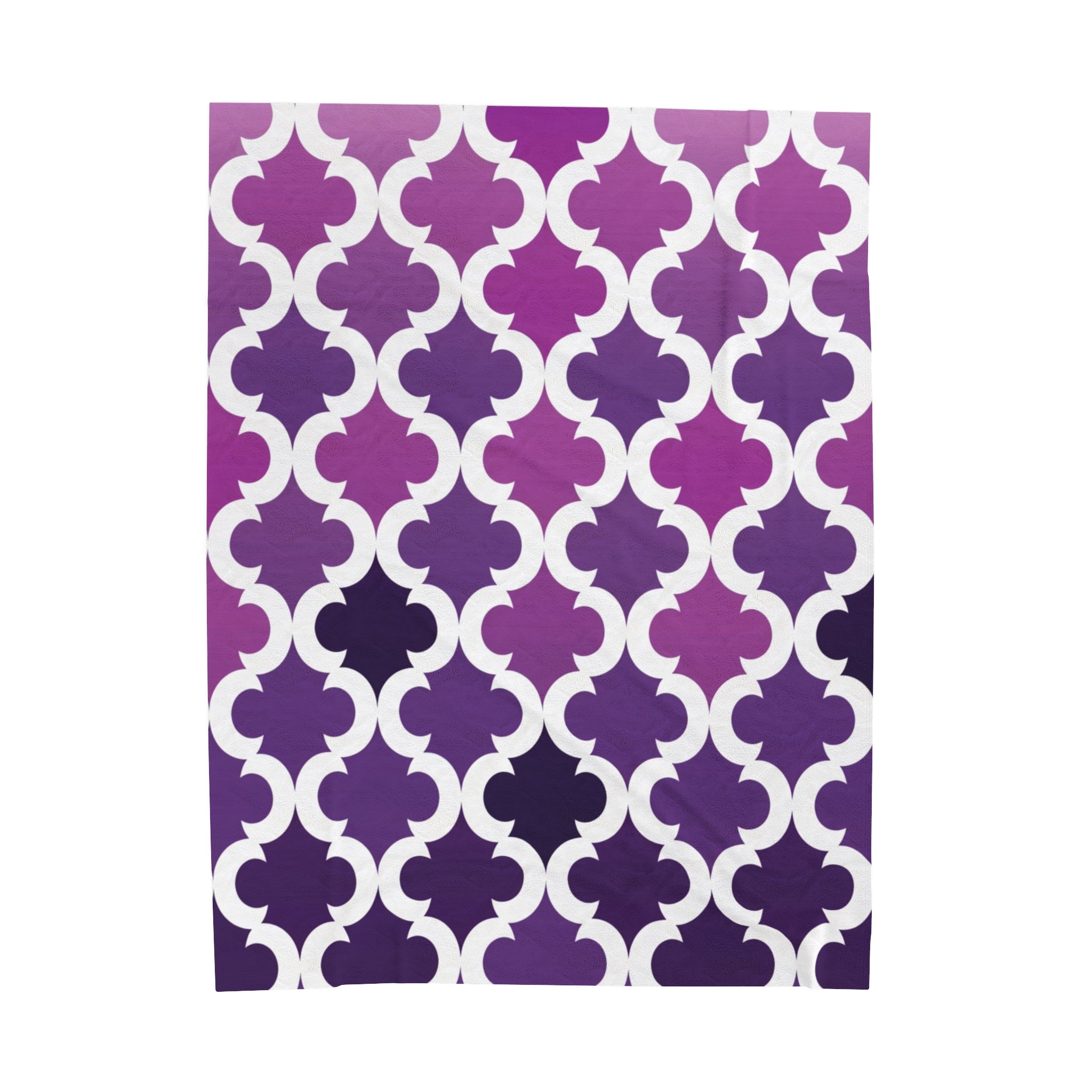 Purple Quatrefoil Throw Blanket