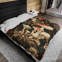 Velveteen Fleece Cottagecore: Mushroom Forest