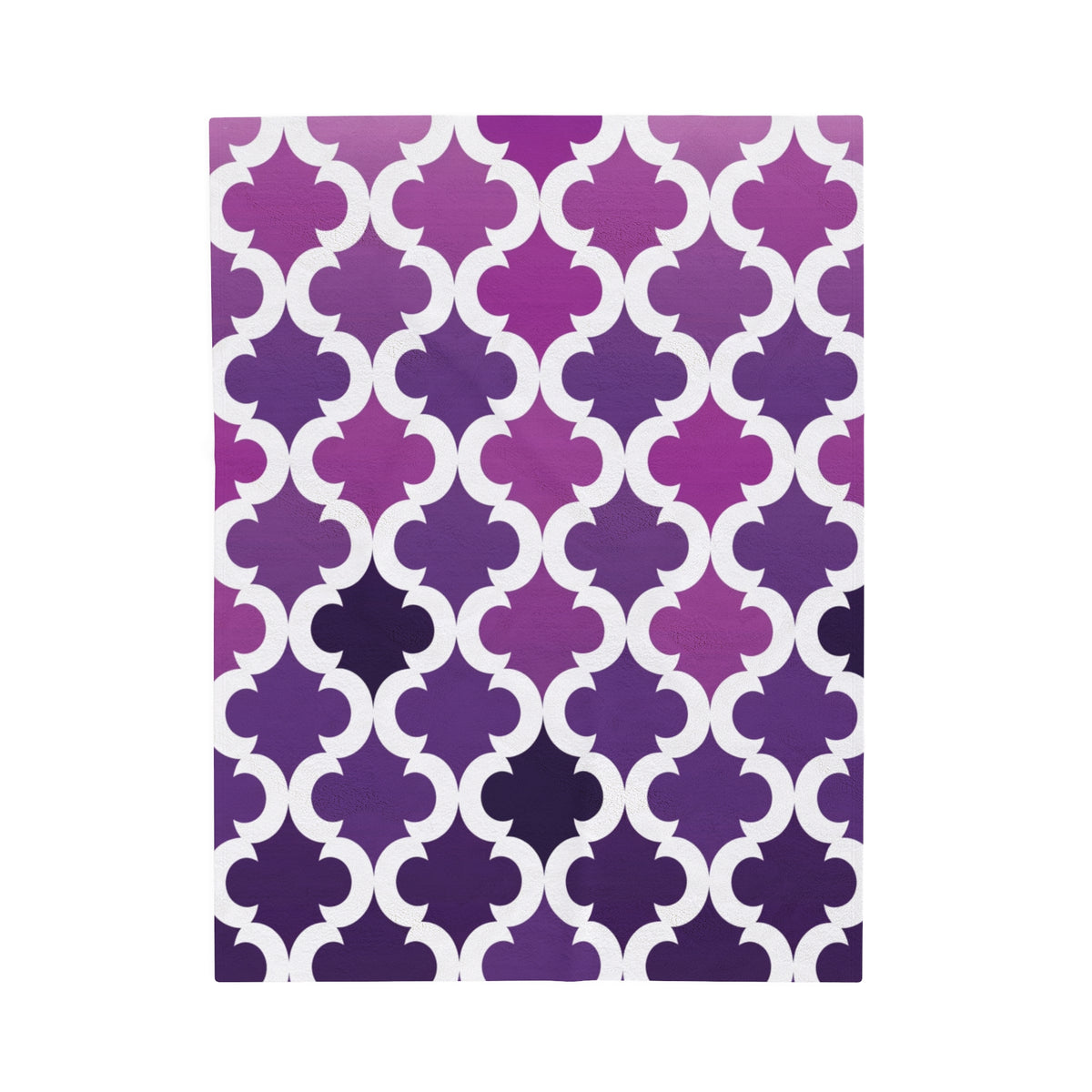 Purple Quatrefoil Throw Blanket