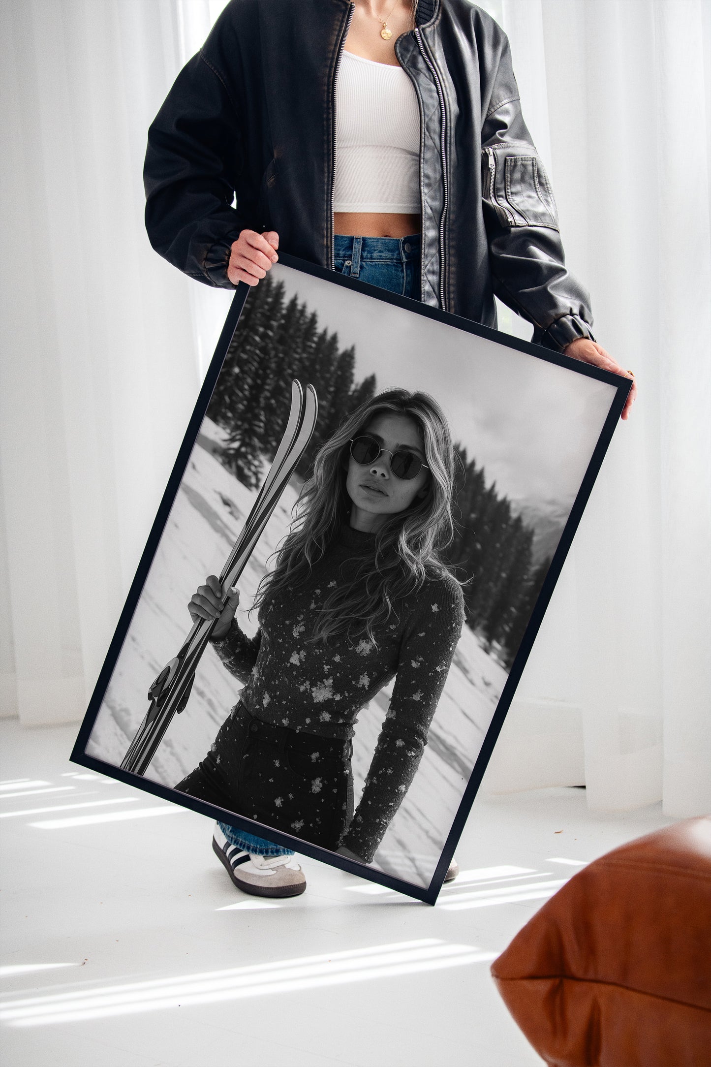 Gallery image 9 for Chic Winter Ski Wear - Snowflake Print Sweater for Women