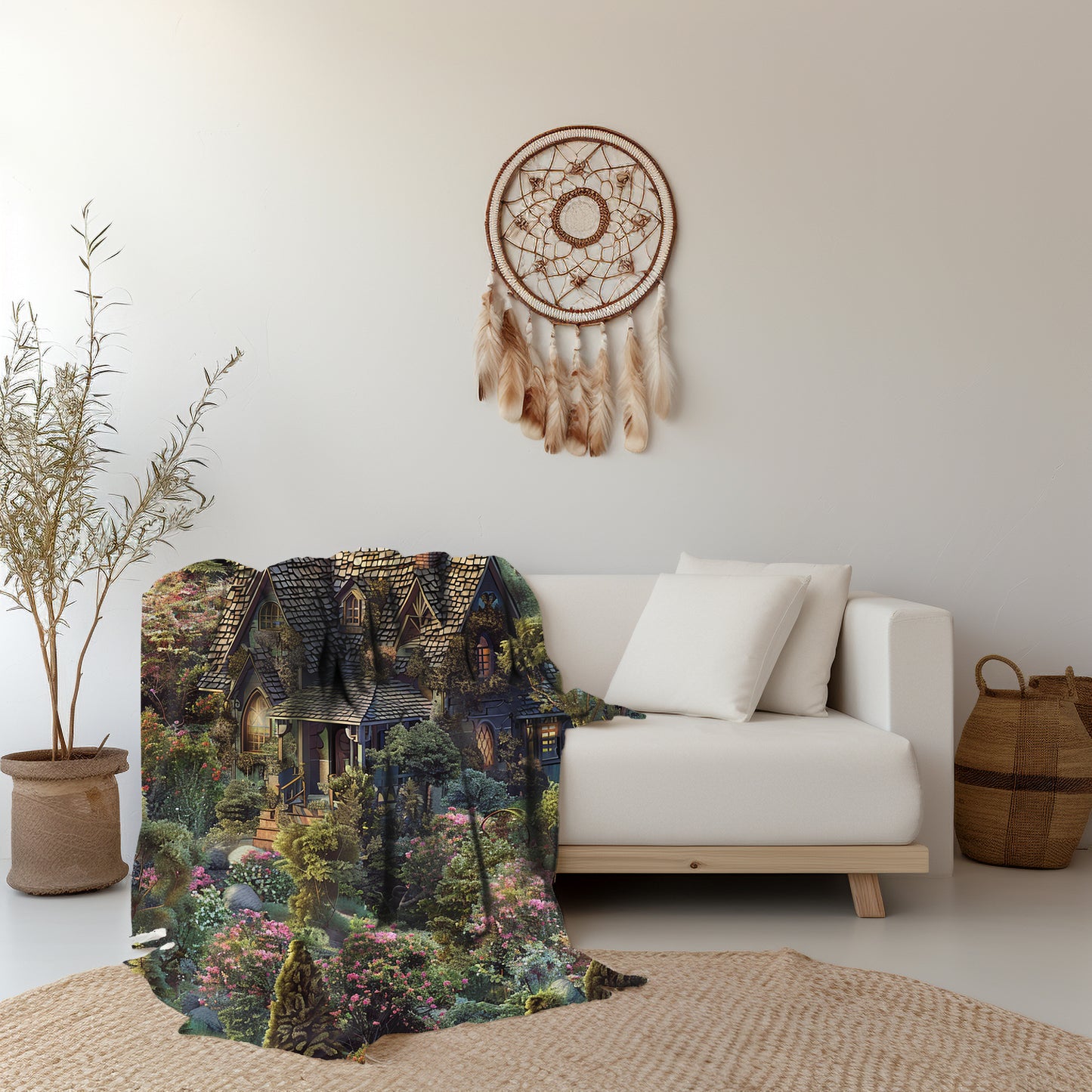 Velveteen Fleece Cottagecore: Forest Haven Retreat